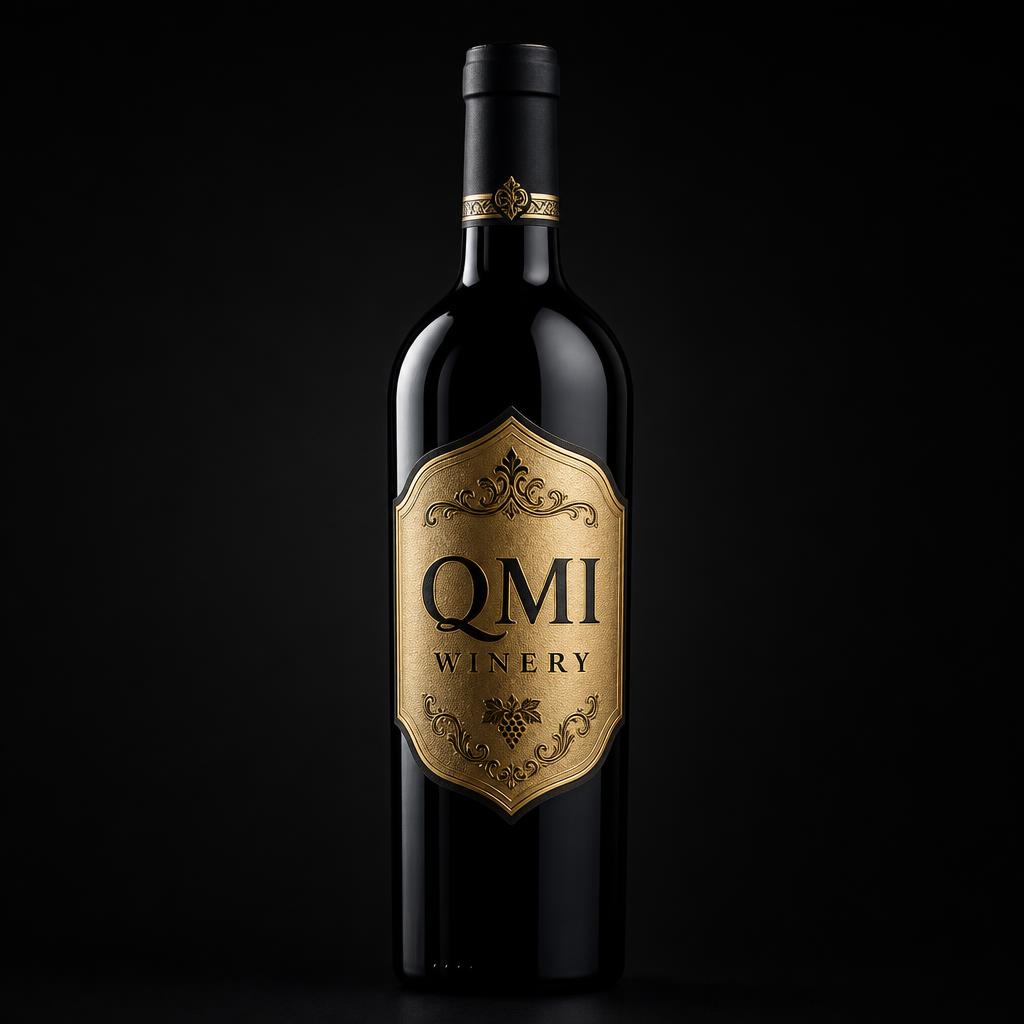 QMI Winery signature bottle — visit qmiwinery.com